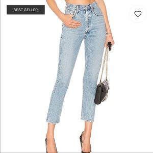 Agolde Riley high rise straight crop jeans NWOT